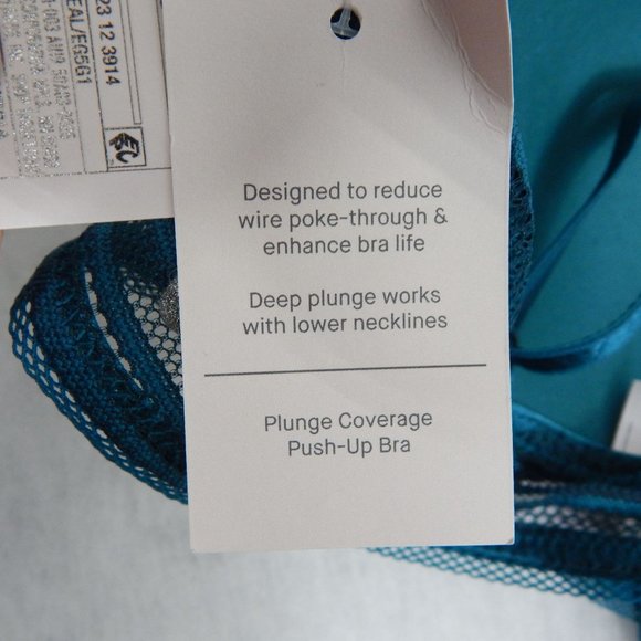 Auden Womens Bras 3 Pack Push Up & Lined Bralette White Turquoise Size 32A - Picture 5 of 16